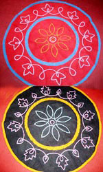 Handmade Woolen Namda Rug, Thickness : 33-35mm