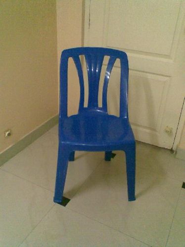 PP Armless Plastic Chairs, Color : Beize, White, Blue, Red