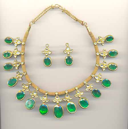 Kundan Necklace Set - Kns 03