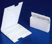 Rectangle Plastic Polypropylene Slide Mailer, For Lab, Feature : Biodegradeable, Fine Finishing