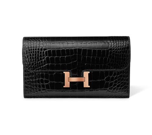Hermes Long Wallet, Packaging Type : noir