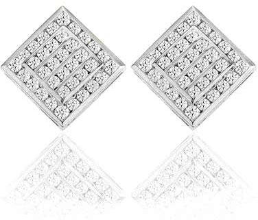 DE-09 Diamond Earrings, Shape : Rectangular