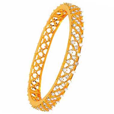 LDB-12 Gold Diamond Bangle, Gender : Female