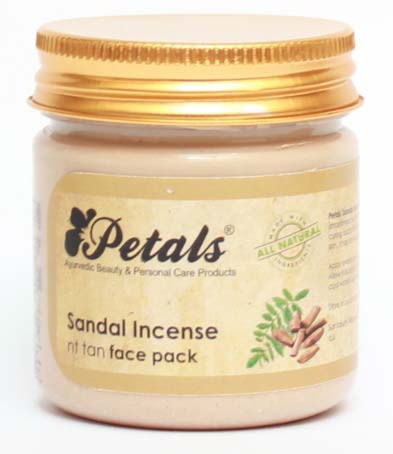 Petals Sandal Incense Face Pack, Packaging Type : Glass Bottle