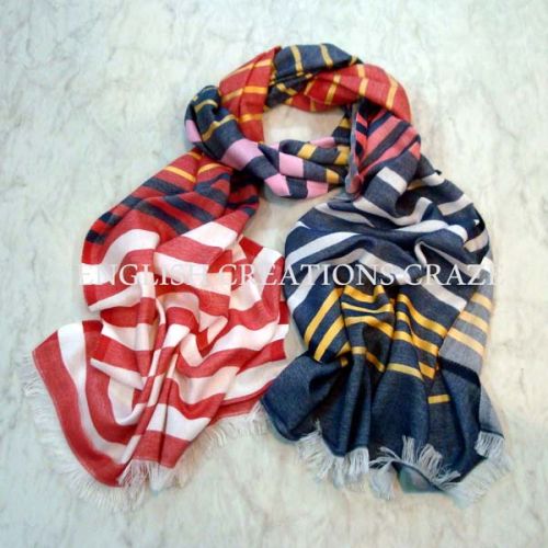 ENGLISH CREATIONS Cotton Modal Shawls, Size : 70*180CM