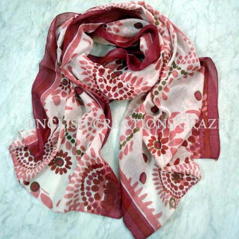 ENGLISH CREATIONS Cotten Cotton Printed Shawls, Size : 50*180cm