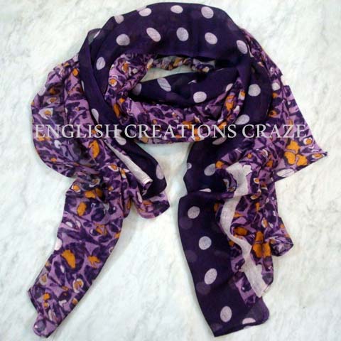 ECC Digital Printed Shawls, Color : Purple