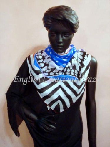 ECC Elegant Silk Stoles, Color : Blue