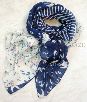 Polyester Print Scarves & Stoles, Size : 50*180cm