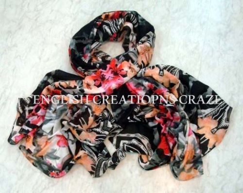 ECC Polyester Printed Shawls, Size : 100*180 Cm