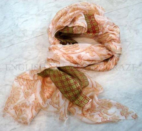 Cotton Print Stoles - EC-4028-A, Color : Beige