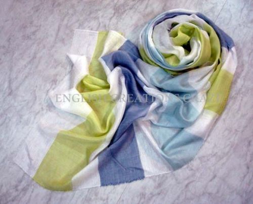 ECC Quality Fabric Raw Material Summer Yarn Dyed Scarve, Technics : Attractive Pattern