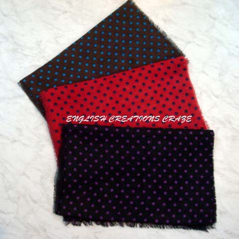 ENGLISH CREATIONS Wool Dot Printed Scarves