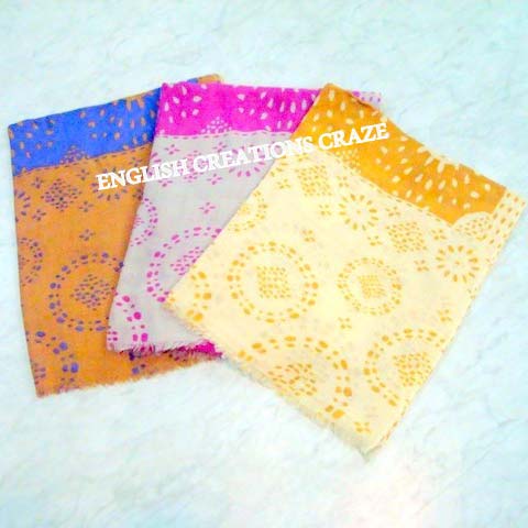 ECC Wool Printed Shawls, Size : 70*180CM