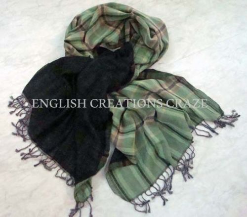 ENGLISH CREATIONS Woven Wool Reversible Stoles, Size : 70*180CM