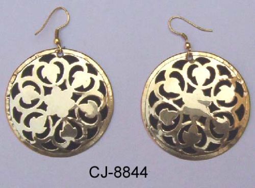 Brass Earrings, Color : Gold