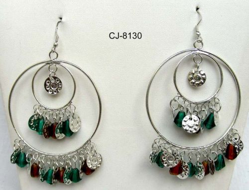 Glass Bead Earrings (CJ-8130)