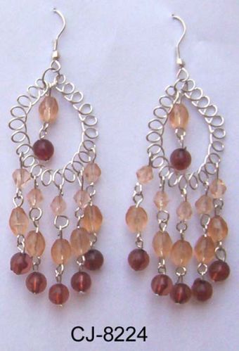 Glass Bead Earrings (CJ-8224)