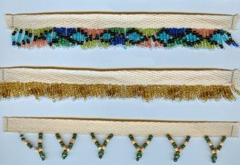 Beads Fabric Decorative Trim, Color : Multicolor