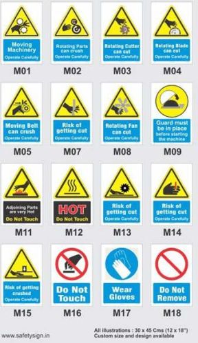 Aluminium Workplace Safety Signs, Size : 35x35inch, 50x50inch