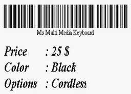 Printed Barcode Label