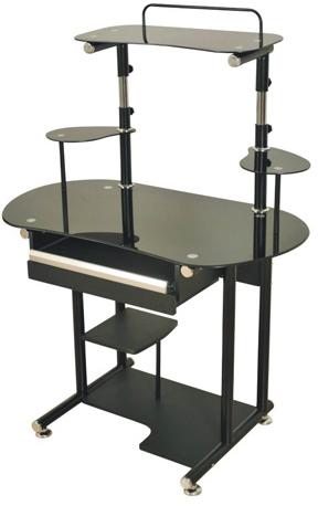Fashionable Dx-8879 Glass Top Computer Desk, Packaging Type : black