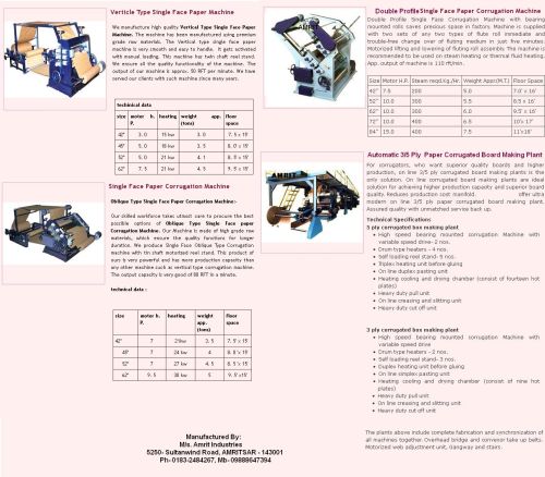 Paper Corrugation Machines