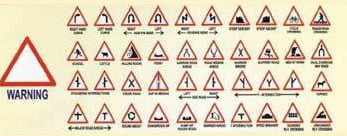 Acrylic Warning Road Signs, Shape : Triangle