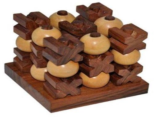 Wooden Game-3d Tik Tak Toe