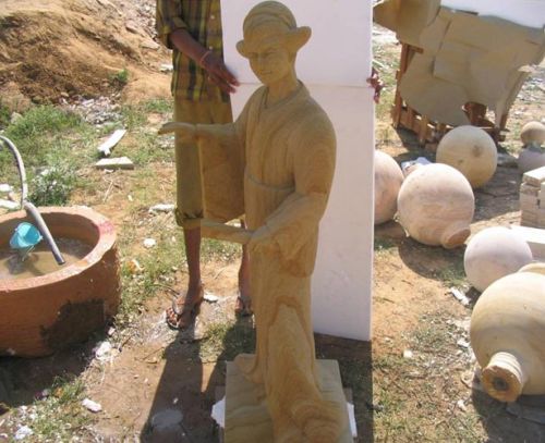 Sandstone Man Statue