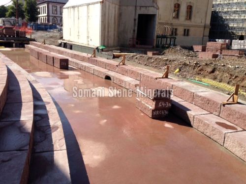 Flat Mandana Red Blocks Canal Block Steps, For Industrial Use, Size : Standard Size