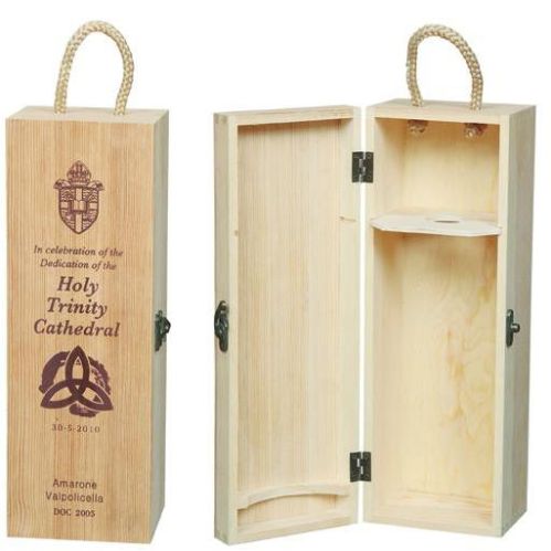 Sdhb-W136 Wooden Wine Box, Shape : Round