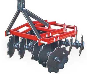 Polished Mounted Disc Harrow, For Agriculture, Color : Red, Grey