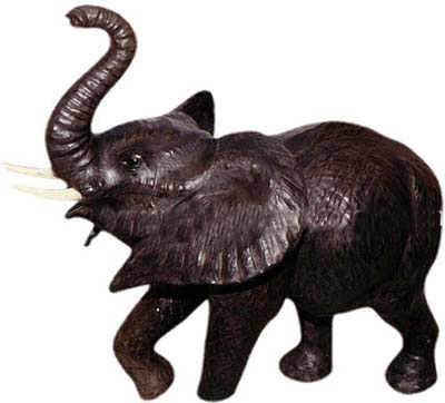 Leather Stuffed Elephant