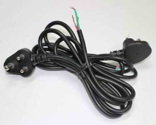 Three Pin Power Cord, Color : Black