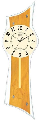 Regulate Glass Pendulum Clock, Color : WOOD, COLA