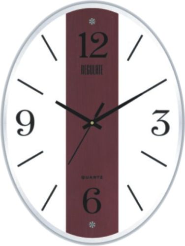Wood Regulate Glass Wall Clock, Overall Dimension : 300 X 300 X 50 M.M.