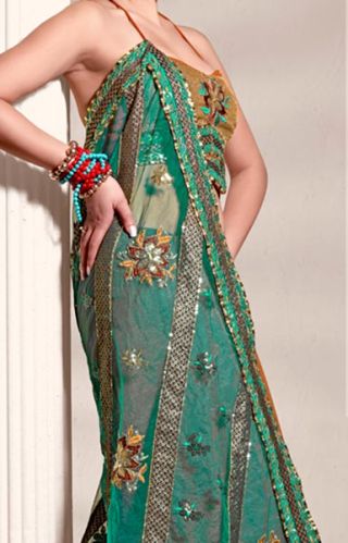 Embroidered Georgette Saree