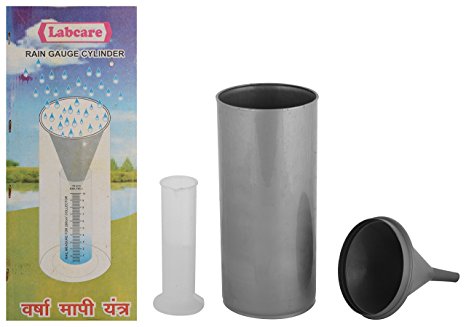 Tnei Plastic Rain Gauge, Color : Brown