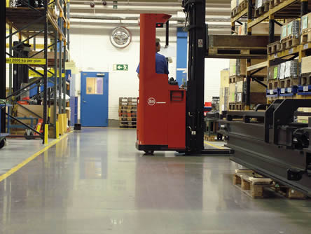 Polished concrete flooring