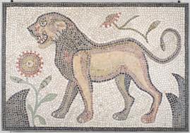 Rectangular Lion Marble Mosaic, Size : 10x13inch, 5x7inch6x8inch