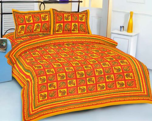 Block Printed Bed Sheet