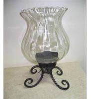 Polished Plain Iron Hurricane Lamps, Color : Black