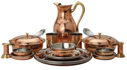 Copper Steel Dinner Set