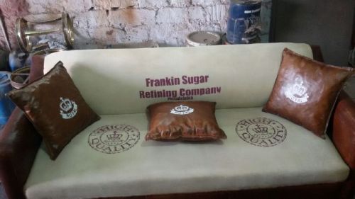 Square Leather Cushion Covers, For Home Decor, Pattern : Printed