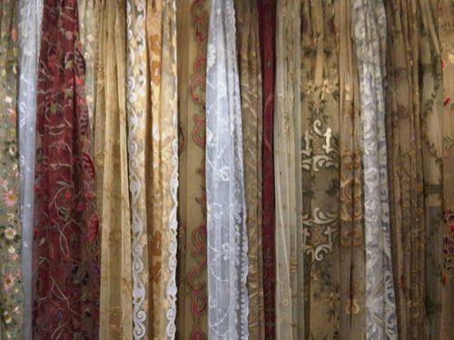 D'Double Print Plus Embroidery Curtains, Color : Red, Pink, Grey, Blue, Wine, Cream