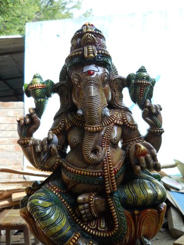 HandCraft Wooden Ganesh Statue