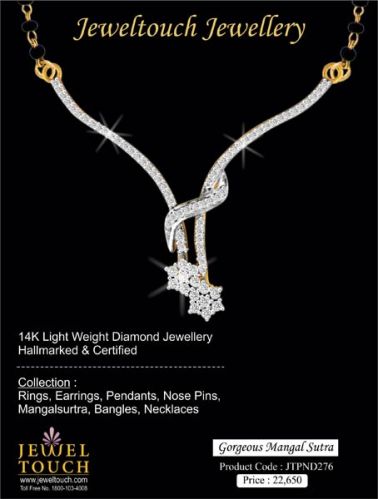 JewelTouch Diamond Mangalsutra Pendant