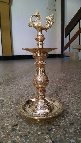 Brass Ornamental Table Lamp, Color : GOLDISH YELLOW