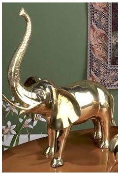 Metal Elephant Statue, Color : Grey